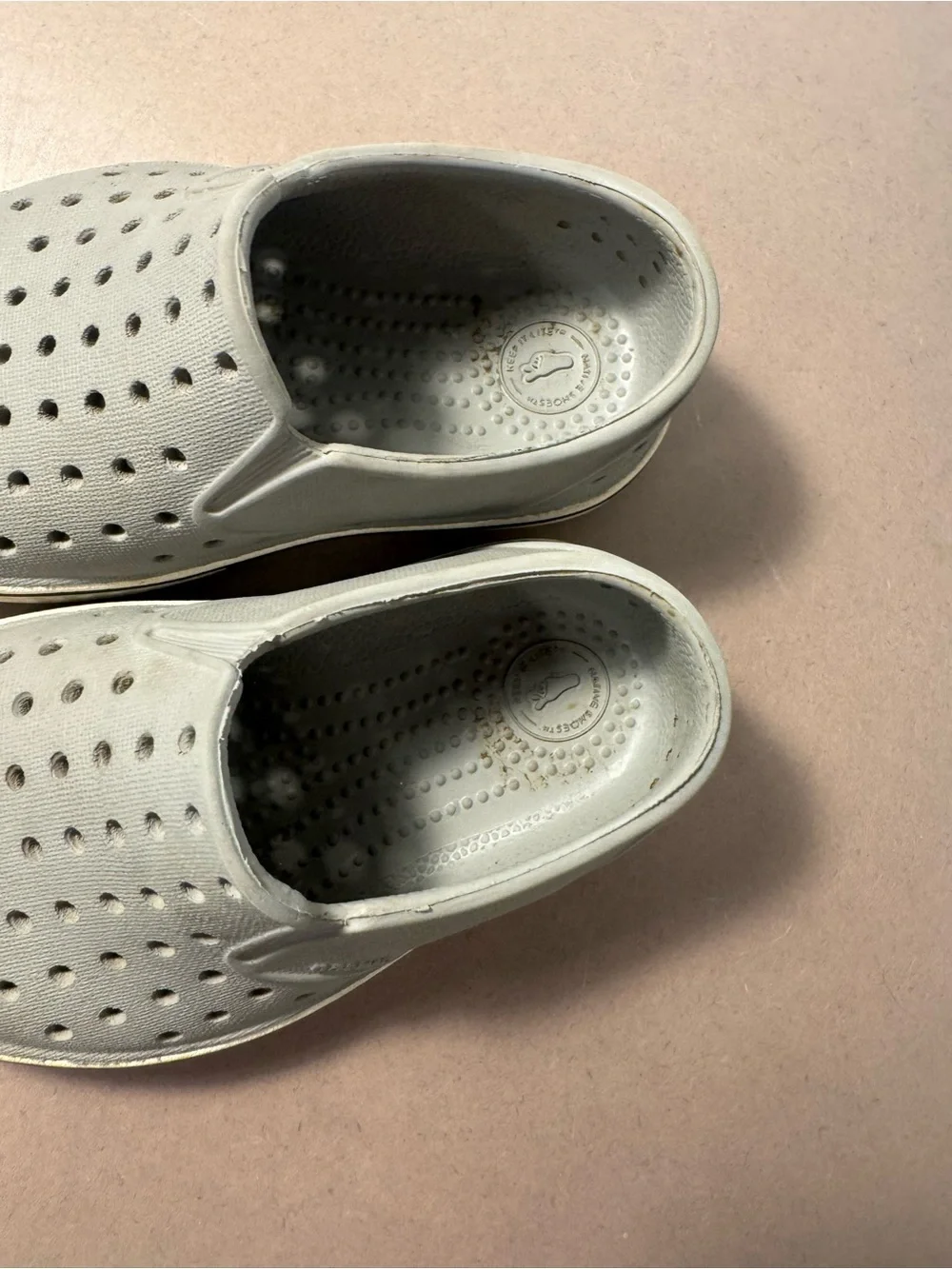 Native Gray Perforated Men’s Slip-On Loafers